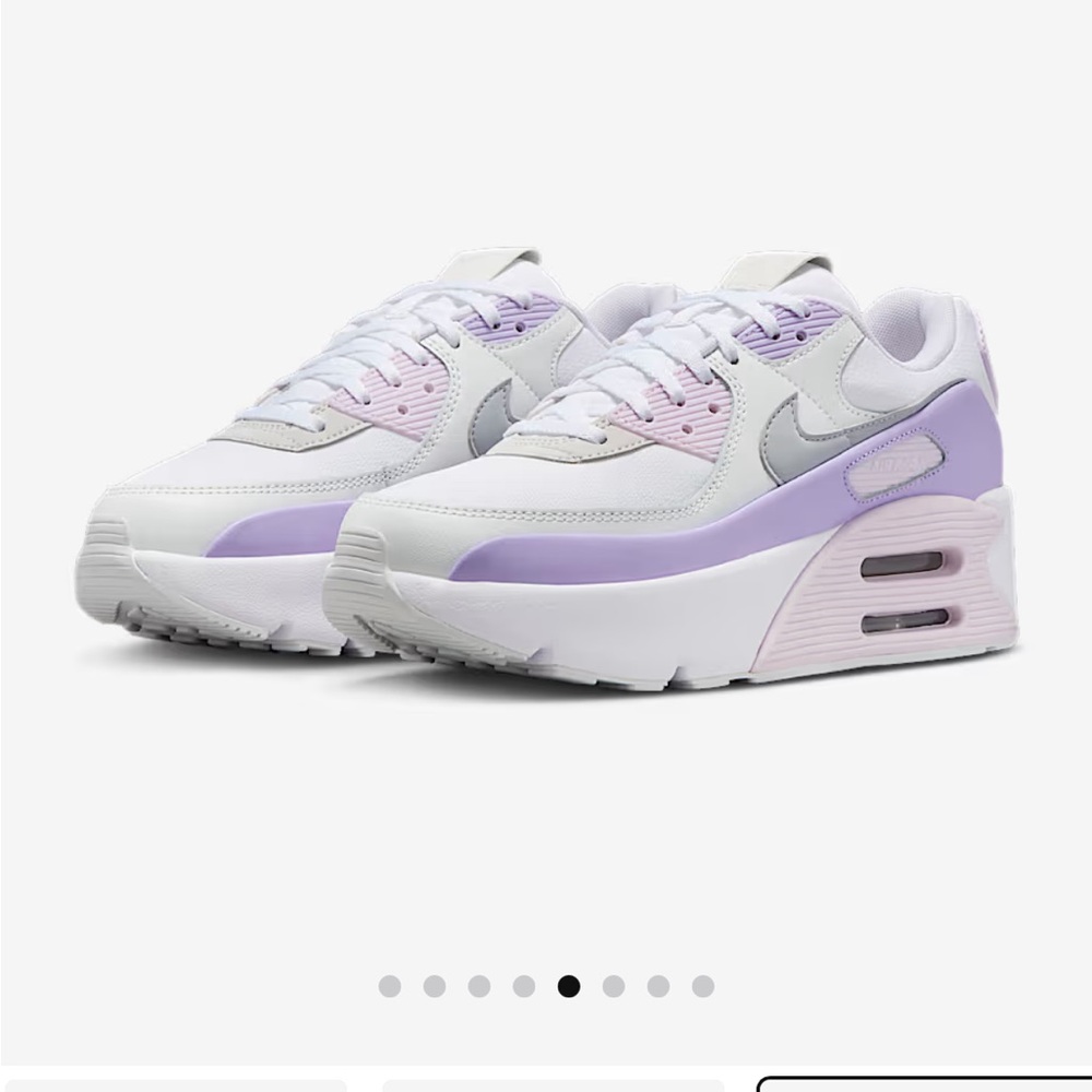NIKE AIR MAX 90 LVB white and purple size 8.5 NIB